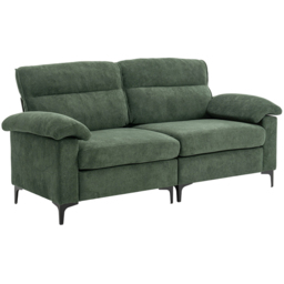 Living and Home 2 Seater Green Chenille Sofa - Wilko - thumbnail 3