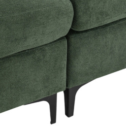 Living and Home 2 Seater Green Chenille Sofa - Wilko - thumbnail 4