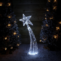 Samuel Alexander Warm and Cool White LED Soft Acrylic 2D Shooting Christmas Star 1.2m - Size: 120 x 54 x 54cm - Wilko - thumbnail 7