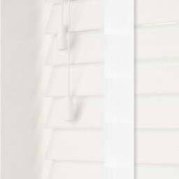 Caecus Faux Wood Tape Venetian Blind White 75 x 200cm - Size: 200 x 75 x 5cm - Wilko