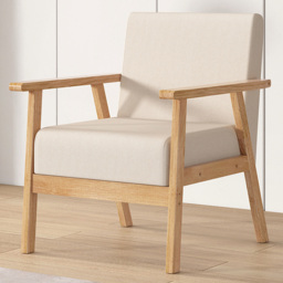 Beige Country Padded Armchair - Size: Single - MCC - Wilko - thumbnail 1