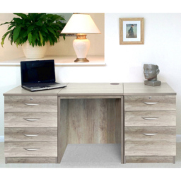 R White Cabinets 7 Drawer Grey Set-09 Desk - Size: 72.8 x 155.8 x 54cm - Wilko - thumbnail 5