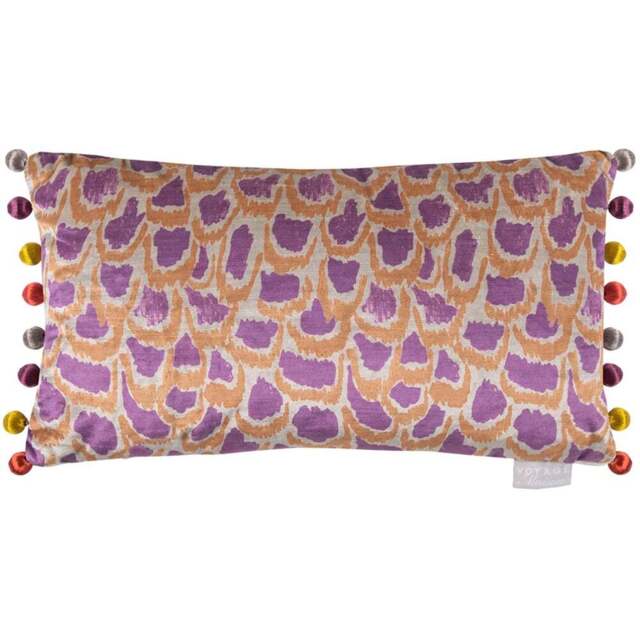 Voyage Maison Nada Bronze Printed Feather Rich Cushion 30 x 50cm - Size: 50 x 30cm - Brown - Wilko - image 1