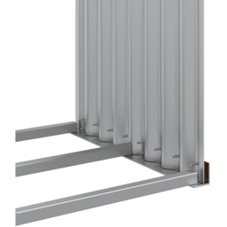 vidaXL Brown Galvanised Steel Firewood Log Holder 140 x 120 x 45cm - Wilko - thumbnail 6