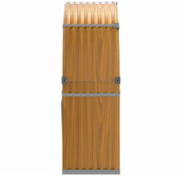 vidaXL Brown Galvanised Steel Firewood Log Holder 140 x 120 x 45cm - Wilko - thumbnail 5