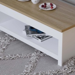 Vida Designs Arlington Sliding Top White Coffee Table - Size: 47 x 105 x 40cm - Wilko - thumbnail 4