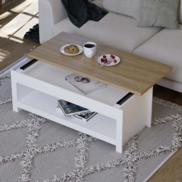 Vida Designs Arlington Sliding Top White Coffee Table - Size: 47 x 105 x 40cm - Wilko - thumbnail 7