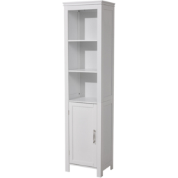 H&O Direct Single Door White Freestanding Bathroom Cabinet - Size: 161.5 x 40 x 30cm - Wilko - thumbnail 3
