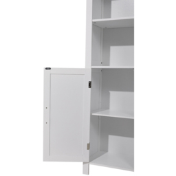 H&O Direct Single Door White Freestanding Bathroom Cabinet - Size: 161.5 x 40 x 30cm - Wilko - thumbnail 5