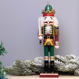 St Helens Multicolour Christmas Nutcracker with Sword - Size: 7 x 7 x 30cm - Wilko - thumbnail 4
