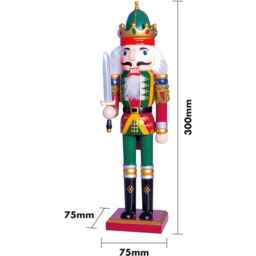 St Helens Multicolour Christmas Nutcracker with Sword - Size: 7 x 7 x 30cm - Wilko - thumbnail 6