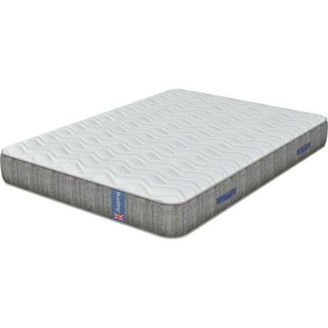 Aspire Small Double Pocket+ Memory Pressure Relief Mattress - White - Wilko - image 1