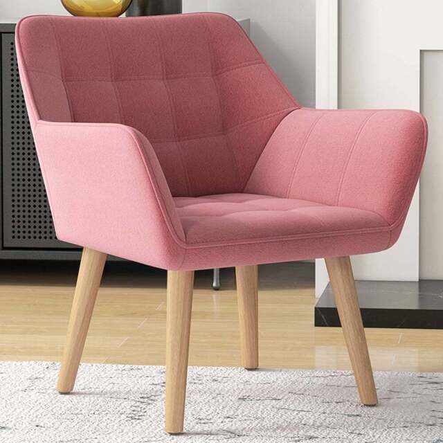 HOMCOM Pink Accent Armchair - Size: Single - Wilko - image 1