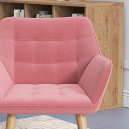 HOMCOM Pink Accent Armchair - Size: Single - Wilko - thumbnail 4