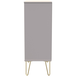 Crowndale Linear 5 Drawer Kashmir Matt Wide Chest of Drawers Ready Assembled - Cream - Wilko - thumbnail 5