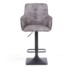 Orion Light Grey Suede Effect Bar Stool Set of 2 - Wilko - thumbnail 7