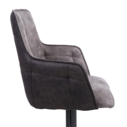 Orion Light Grey Suede Effect Bar Stool Set of 2 - Wilko - thumbnail 5