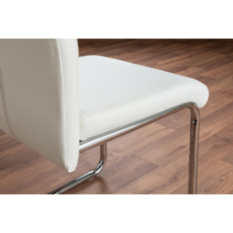 Furniturebox Columbia Fontana 6 Seater Dining Set White Gloss and Chrome - Wilko - thumbnail 7