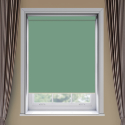 New Edge Blinds Thermal Blackout Roller Blind Basil 45cm - Size: W 45cm x D 170cm - Green - Wilko