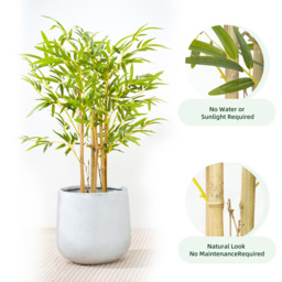 Bamboo Tree Indoor Artificial Plant 80cm - Size: 80 x 30 x 30cm - Green - MCC - Wilko - thumbnail 4