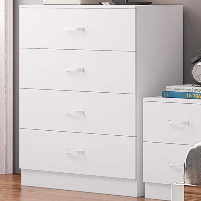 FWStyle Tunis 4 Drawer Matt White Chest of Drawer - Wilko - image 1