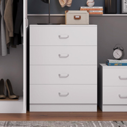 FWStyle Tunis 4 Drawer Matt White Chest of Drawer - Wilko - thumbnail 5
