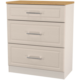 Crowndale Kent 3 Drawer Kashmir Ash and Modern Oak Deep Chest of Drawers Ready Assembled - Kashmir Ash & Modern Oak - Wilko - thumbnail 5