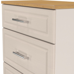 Crowndale Kent 3 Drawer Kashmir Ash and Modern Oak Deep Chest of Drawers Ready Assembled - Kashmir Ash & Modern Oak - Wilko - thumbnail 6