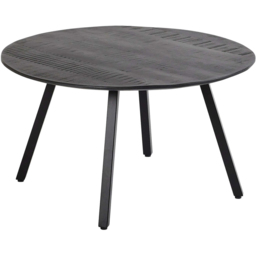 Home Source Caribou Black Mango Wooden Top Round Coffee Table with Iron Legs - Size: 40 x 70 x 70cm - Wilko - thumbnail 3