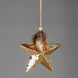 Shatchi Gold Star Hanging Christmas Decoration 3 Pack - Size: 150 x 3 x 60cm - Wilko - thumbnail 3