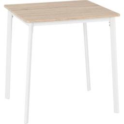 Seconique Riley 2 Seater Large Dining Set Light Oak Veneer and White - Wilko - thumbnail 7