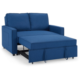 Home Detail Hugo Small Double Sleeper Blue Pull Out Sofa Bed - Size: 2 Seater - Wilko - thumbnail 5