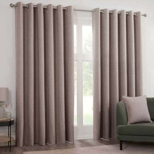 Dusk Eyelet Curtain Natural/168cm/137cm - Divante - Wilko - image 1