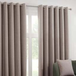 Dusk Eyelet Curtain Natural/168cm/137cm - Divante - Wilko - thumbnail 4