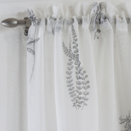 Grey Bracken Voile Curtain 183 x 140cm - Size: W 183 x D 140cm - Wilko - thumbnail 3