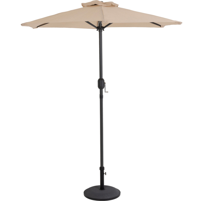Charles Bentley Beige Metal Crank Parasol 2m - Brown - Wilko - image 1