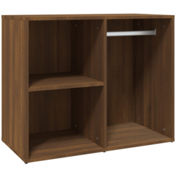 vidaXL 3 Shelf Brown Oak Engineered Wood Dressing Cabinet - Size: 65 x 80 x 40cm - Wilko - thumbnail 3