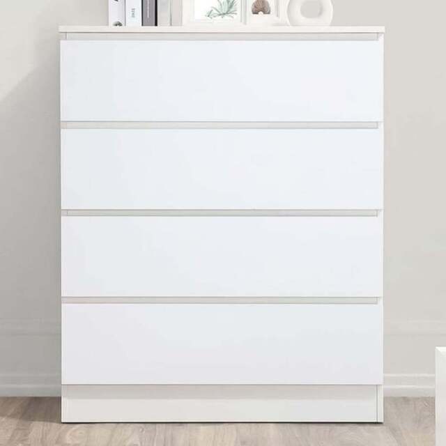 Oslo 4 Drawer White Chest of Drawers - Birlea - Wilko - image 1