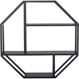 Florence Seaford 3 Shelf Black Octagonal Metal Wall Shelf - Furniture To Go - Wilko - thumbnail 4