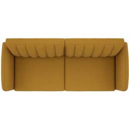 Novogratz Brittany 3 Seater Mustard Linen Sofa Bed with Wooden Legs - Wilko - thumbnail 6