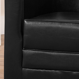 Artemis Home Aspen Black Faux Leather Tub Chair - Size: Single - Wilko - thumbnail 3