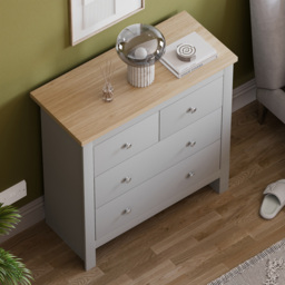 Vida Designs Arlington 4 Drawer Grey Shaker Style Chest of Drawers - Wilko - thumbnail 6