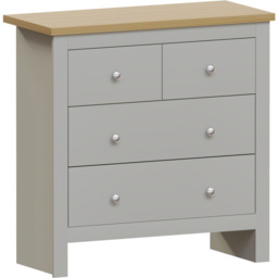 Vida Designs Arlington 4 Drawer Grey Shaker Style Chest of Drawers - Wilko - thumbnail 3