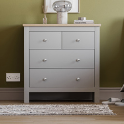 Vida Designs Arlington 4 Drawer Grey Shaker Style Chest of Drawers - Wilko - thumbnail 7