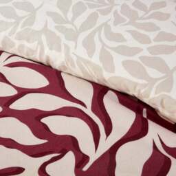 Carolina Leaf Duvet Set Burgundy Superking - Divante Finest - Wilko - thumbnail 5