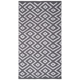 Grey Geo Diamond Runner 130 x 70cm - Wilko