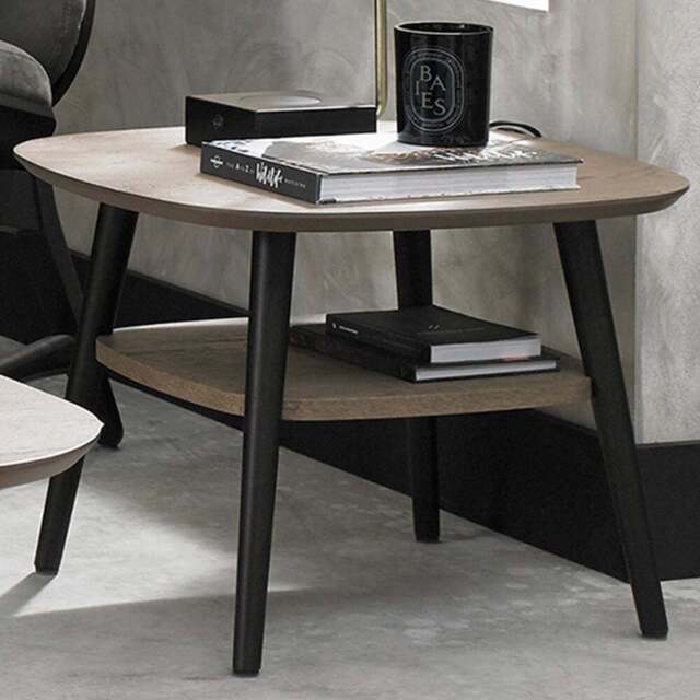 Bentley Designs Single Shelf Vintage Weathered Oak Lamp Table - Size: 40 x 55 x 55cm - Brown - Wilko - image 1