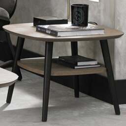 Bentley Designs Single Shelf Vintage Weathered Oak Lamp Table - Size: 40 x 55 x 55cm - Brown - Wilko - thumbnail 1