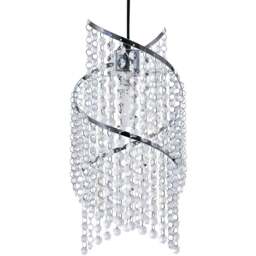 Innoteck Chrome Spiral Droplet Pendant Light Shade - Size: 41 x 18 x 18cm - Clear - Wilko - thumbnail 1