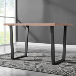 Furniturebox Solo Cesano 4 Seater Dining Set Brown Grey and Black - Wilko - thumbnail 3
